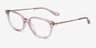 Coach HC6185 Transparent Blush AcetateEyeglass Frames from EyeBuyDirect, Angle View