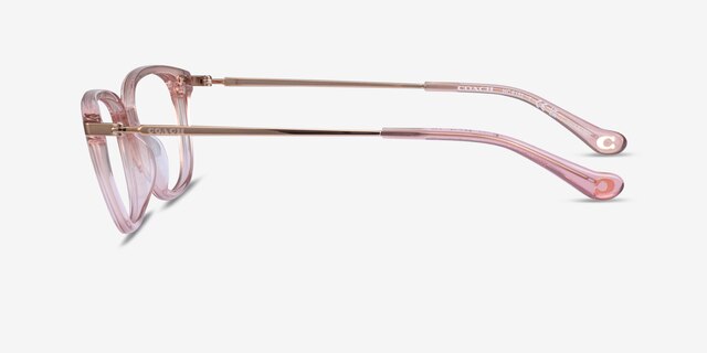Coach HC6185 Transparent Blush AcetateEyeglass Frames from EyeBuyDirect, Side View
