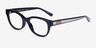 Coach HC6187 Shiny Black AcetateEyeglass Frames from EyeBuyDirect, Angle View