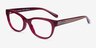 Coach HC6187 Milky Burgundy AcetateEyeglass Frames from EyeBuyDirect, Angle View