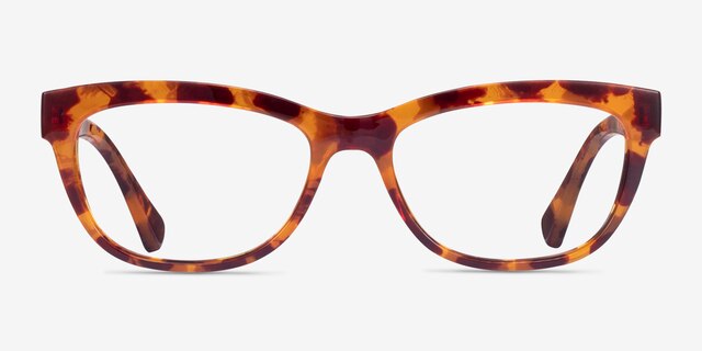 Ralph RA7113 Tortoise Floral PlasticEyeglass Frames from EyeBuyDirect, Front View