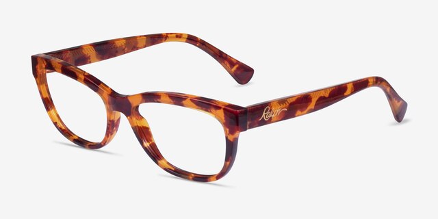 Ralph RA7113 Tortoise Floral PlasticEyeglass Frames from EyeBuyDirect, Angle View