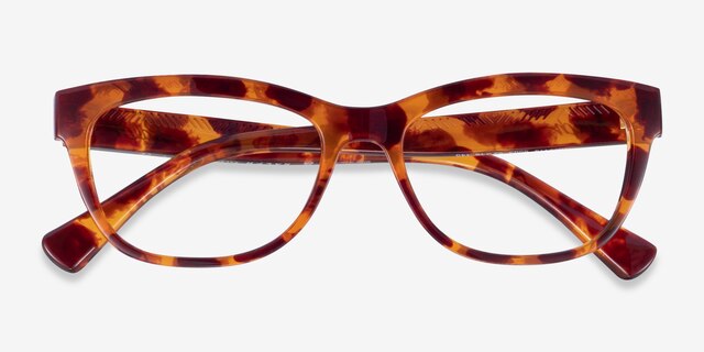 Ralph RA7113 Tortoise Floral PlasticEyeglass Frames from EyeBuyDirect, Closed View