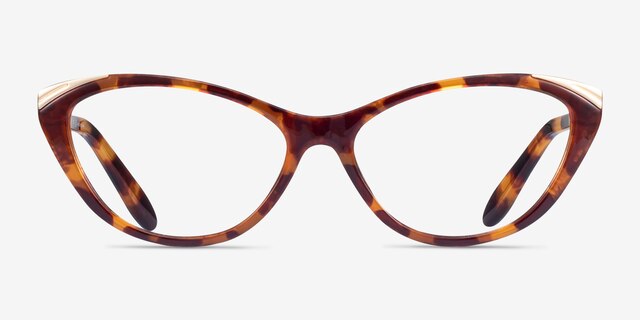 Ralph RA7121 Brown Tortoise PlasticEyeglass Frames from EyeBuyDirect, Front View
