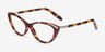 Ralph RA7121 Brown Tortoise PlasticEyeglass Frames from EyeBuyDirect, Angle View