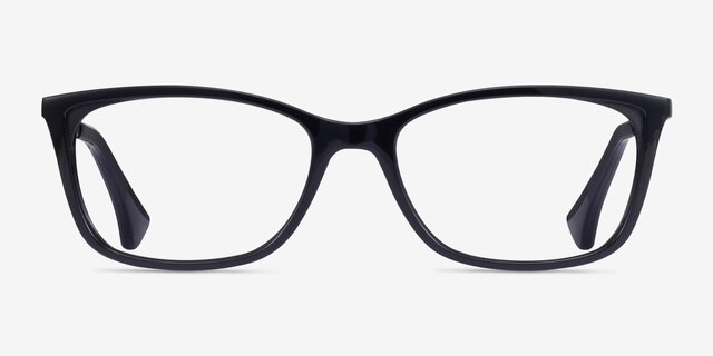 Ralph RA7130 Shiny Black PlasticEyeglass Frames from EyeBuyDirect, Front View