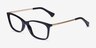 Ralph RA7130 Shiny Black PlasticEyeglass Frames from EyeBuyDirect, Angle View