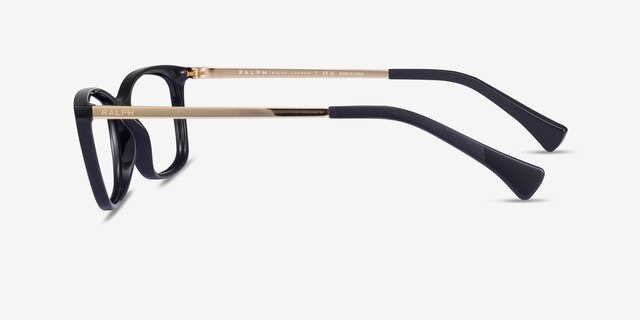 Ralph RA7130 Shiny Black PlasticEyeglass Frames from EyeBuyDirect, Side View