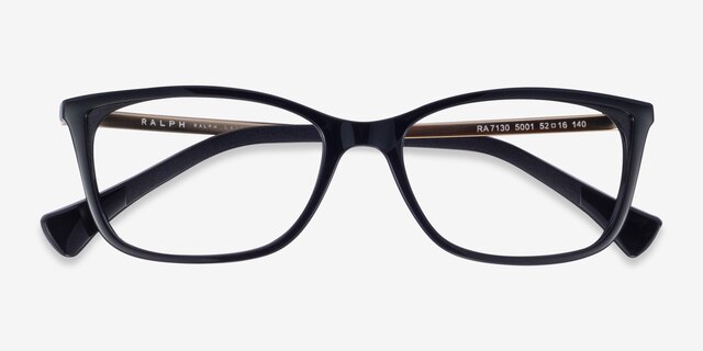 Ralph RA7130 Shiny Black PlasticEyeglass Frames from EyeBuyDirect, Closed View