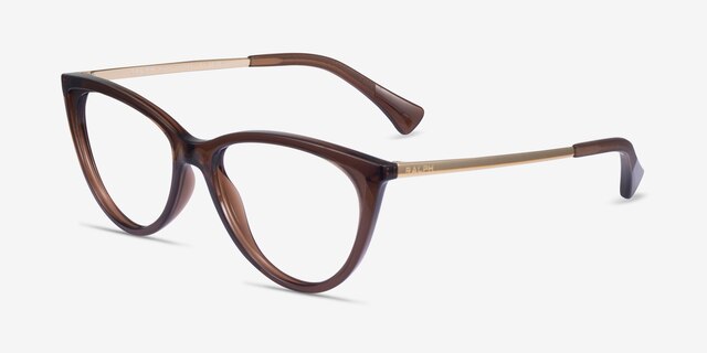 Ralph RA7131 Matte Chocolate PlasticEyeglass Frames from EyeBuyDirect, Angle View