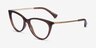 Ralph RA7131 Matte Chocolate PlasticEyeglass Frames from EyeBuyDirect, Angle View