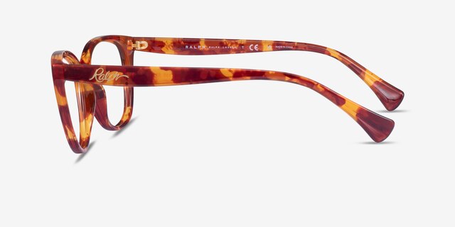 Ralph RA7135 Brown Floral PlasticEyeglass Frames from EyeBuyDirect, Side View