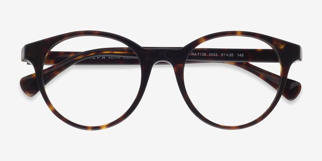 Ralph RA7136 Tortoise AcetateEyeglass Frames from EyeBuyDirect, Closed View
