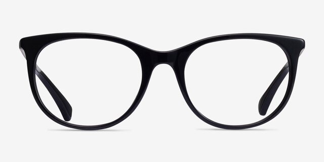Ralph RA7139 Shiny Black AcetateEyeglass Frames from EyeBuyDirect, Front View