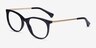 Ralph RA7139 Shiny Black AcetateEyeglass Frames from EyeBuyDirect, Angle View