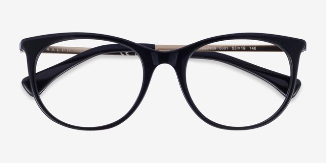 Ralph RA7139 Shiny Black AcetateEyeglass Frames from EyeBuyDirect, Closed View