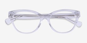 Ralph RA7141 Transparent Acétate Montures de lunettes de vue d'EyeBuyDirect, Vue Rapprochée
