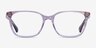 Ralph RA7142 Purple Floral AcetateEyeglass Frames from EyeBuyDirect, Front View
