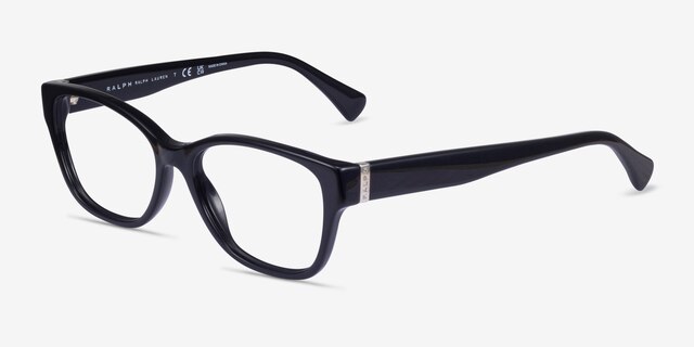 Ralph RA7150 Black AcetateEyeglass Frames from EyeBuyDirect, Angle View