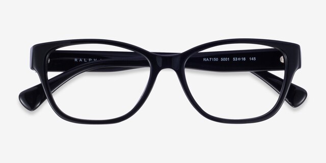 Ralph RA7150 Black AcetateEyeglass Frames from EyeBuyDirect, Closed View