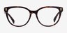 Ralph RA7153 Dark Tortoise AcetateEyeglass Frames from EyeBuyDirect, Front View