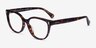 Ralph RA7153 Dark Tortoise AcetateEyeglass Frames from EyeBuyDirect, Angle View