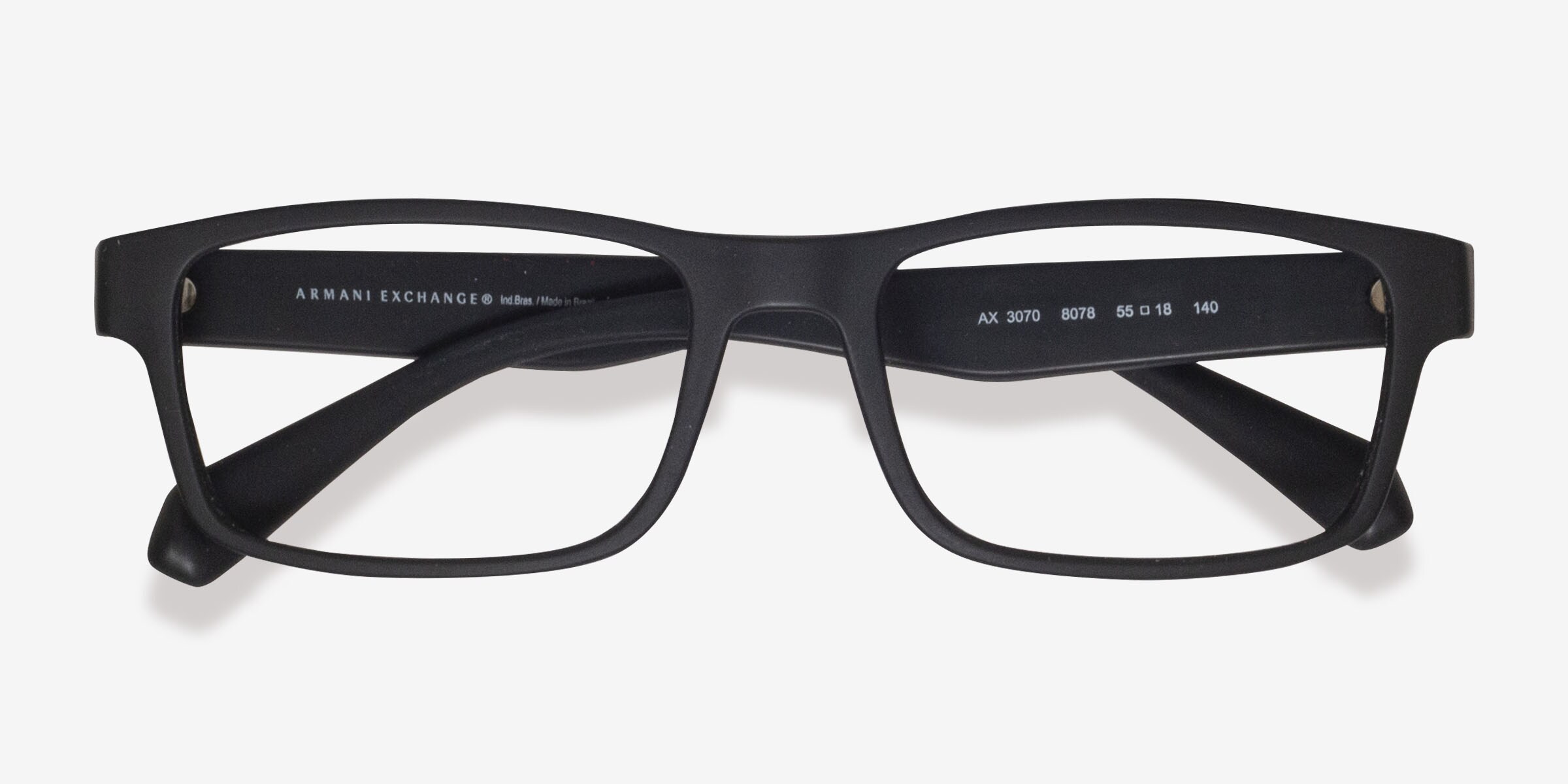 Armani Exchange AX3070 - Rectangle Black Frame Glasses For Men