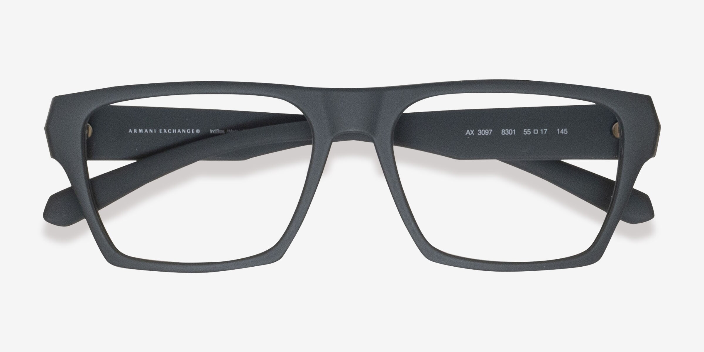Armani Exchange AX3097 - Square Gray Frame Eyeglasses
