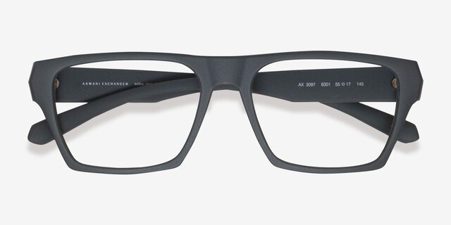 Armani Exchange AX3097 Gray PlasticEyeglass Frames from EyeBuyDirect, Closed View