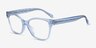 Coach HC6207U Transparent Blue AcetateEyeglass Frames from EyeBuyDirect, Angle View