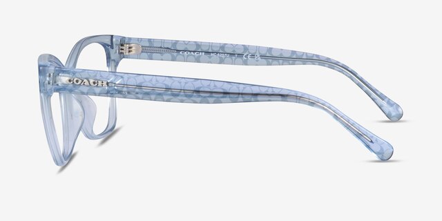 Coach HC6207U Transparent Blue AcetateEyeglass Frames from EyeBuyDirect, Side View