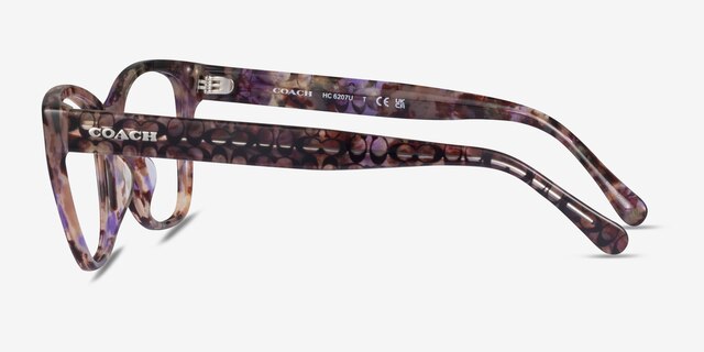Coach HC6207U Petal Tortoise AcetateEyeglass Frames from EyeBuyDirect, Side View