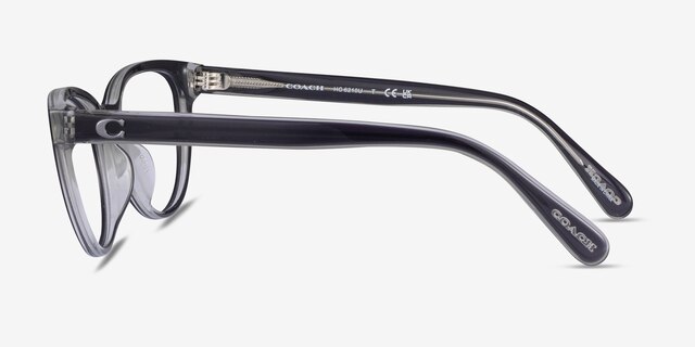 Coach HC6210U Transparent Gray AcetateEyeglass Frames from EyeBuyDirect, Side View