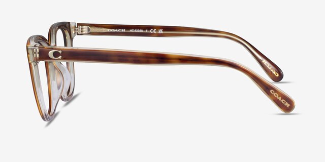 Coach HC6225U Dark Tortoise AcetateEyeglass Frames from EyeBuyDirect, Side View