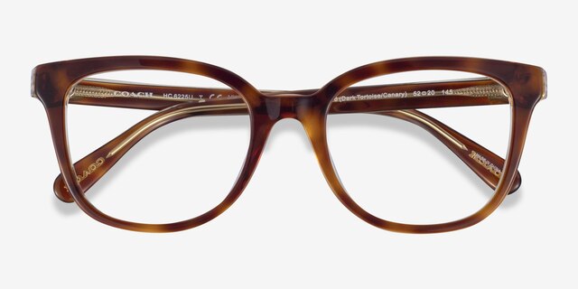 Coach HC6225U Dark Tortoise AcetateEyeglass Frames from EyeBuyDirect, Closed View