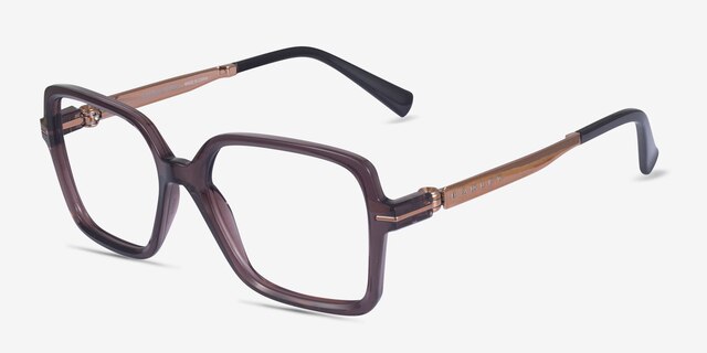 Oakley Sharp Line Polished Amethyst PlasticEyeglass Frames from EyeBuyDirect, Angle View