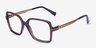 Oakley Sharp Line Polished Amethyst PlasticEyeglass Frames from EyeBuyDirect, Angle View