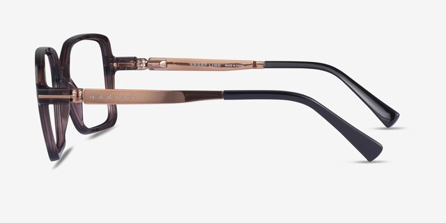 Oakley Sharp Line Polished Amethyst PlasticEyeglass Frames from EyeBuyDirect, Side View