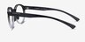 Oakley Spindrift Rx Polished Black Fade PlasticEyeglass Frames from EyeBuyDirect, Side View