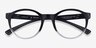Oakley Spindrift Rx Polished Black Fade PlasticEyeglass Frames from EyeBuyDirect, Closed View