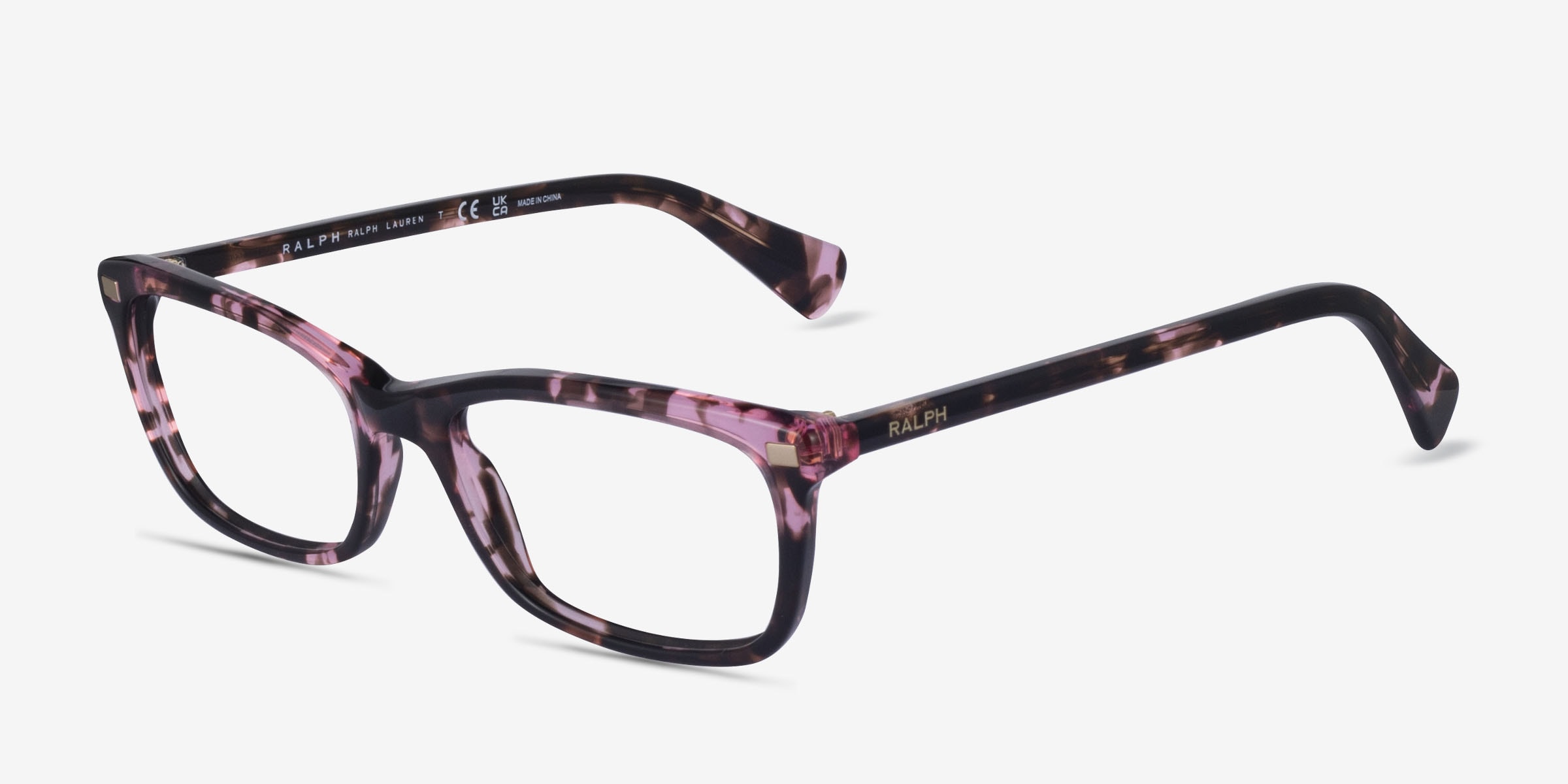 Ralph RA7089 - Rectangle Purple Tortoise Frame Glasses For Women