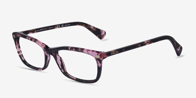 Ralph RA7089 Purple Tortoise AcetateEyeglass Frames from EyeBuyDirect, Angle View