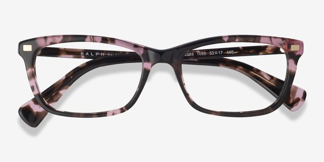 Ralph RA7089 Purple Tortoise AcetateEyeglass Frames from EyeBuyDirect, Closed View