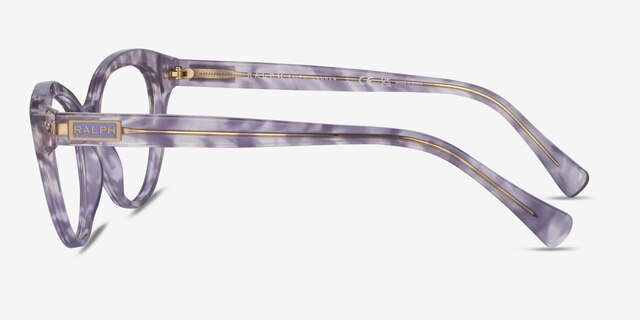 Ralph RA7116 Purple Tortoise AcetateEyeglass Frames from EyeBuyDirect, Side View