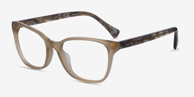Ralph RA7137U Brown AcetateEyeglass Frames from EyeBuyDirect, Angle View