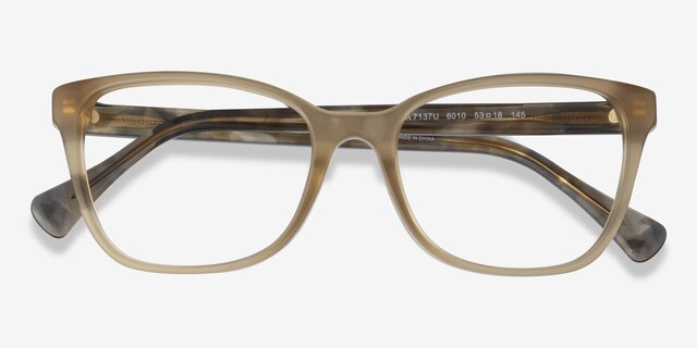Ralph RA7137U Brown AcetateEyeglass Frames from EyeBuyDirect, Closed View