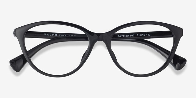 Ralph RA7140U Black PlasticEyeglass Frames from EyeBuyDirect, Closed View