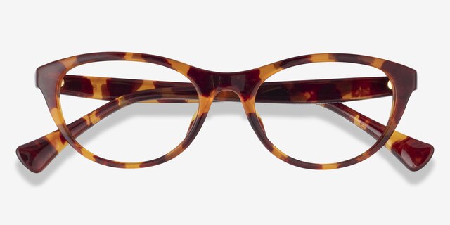Ralph RA7143U Tortoise PlasticEyeglass Frames from EyeBuyDirect, Closed View