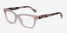 Ralph RA7154U Matte Pink AcetateEyeglass Frames from EyeBuyDirect, Angle View