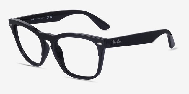 Ray-Ban RB4487V Steve Black Eco-friendlyEyeglass Frames from EyeBuyDirect, Angle View